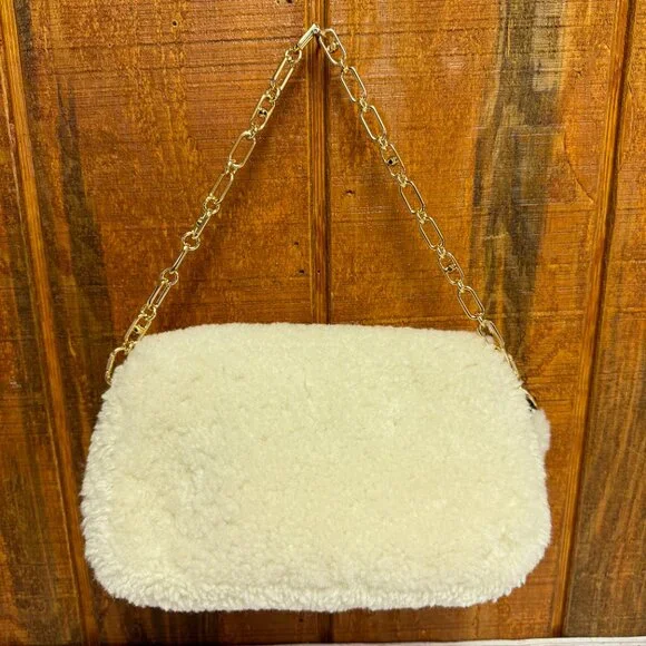 Michael Kors Parker Medium Shearling Shoulder Bag - Picture 2 of 5